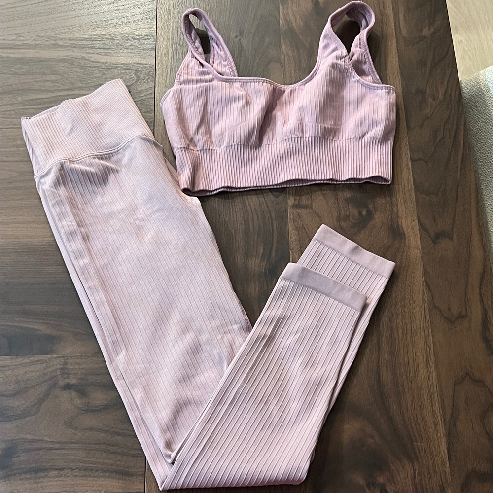 Women's Work Out Ribbed Set